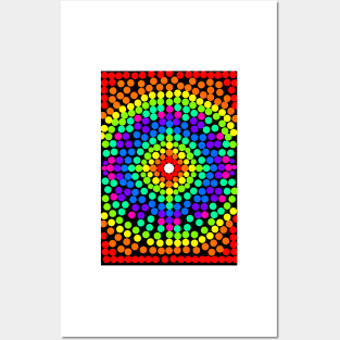 Rainbow Mandala Posters and Art